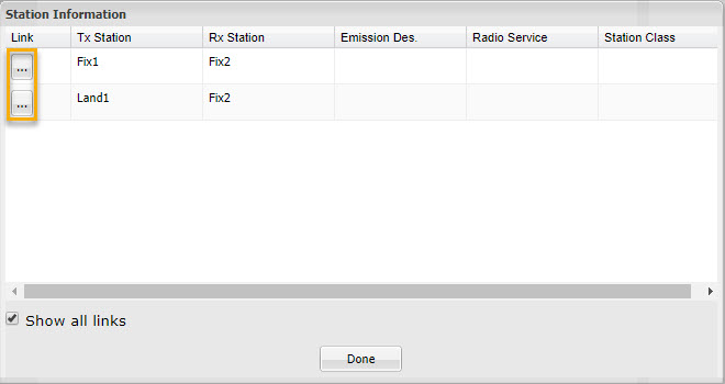 Station Information Window Provides a link to the Links/Selected Modes Page.